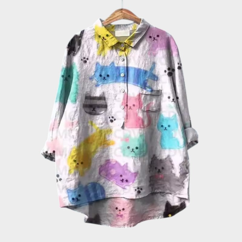 Amelie | Premium Blouse with Floral Applications