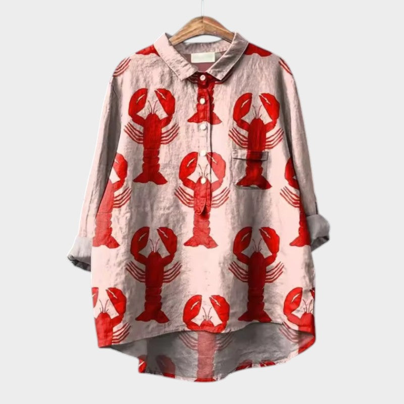 Crab | Premium Blouse with Floral Patterns