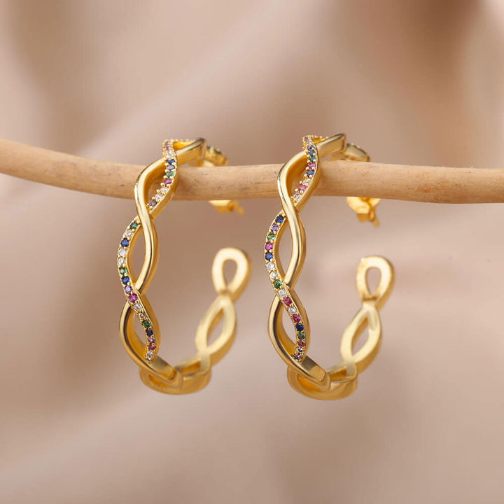 Isa wave earrings | 18K Gold