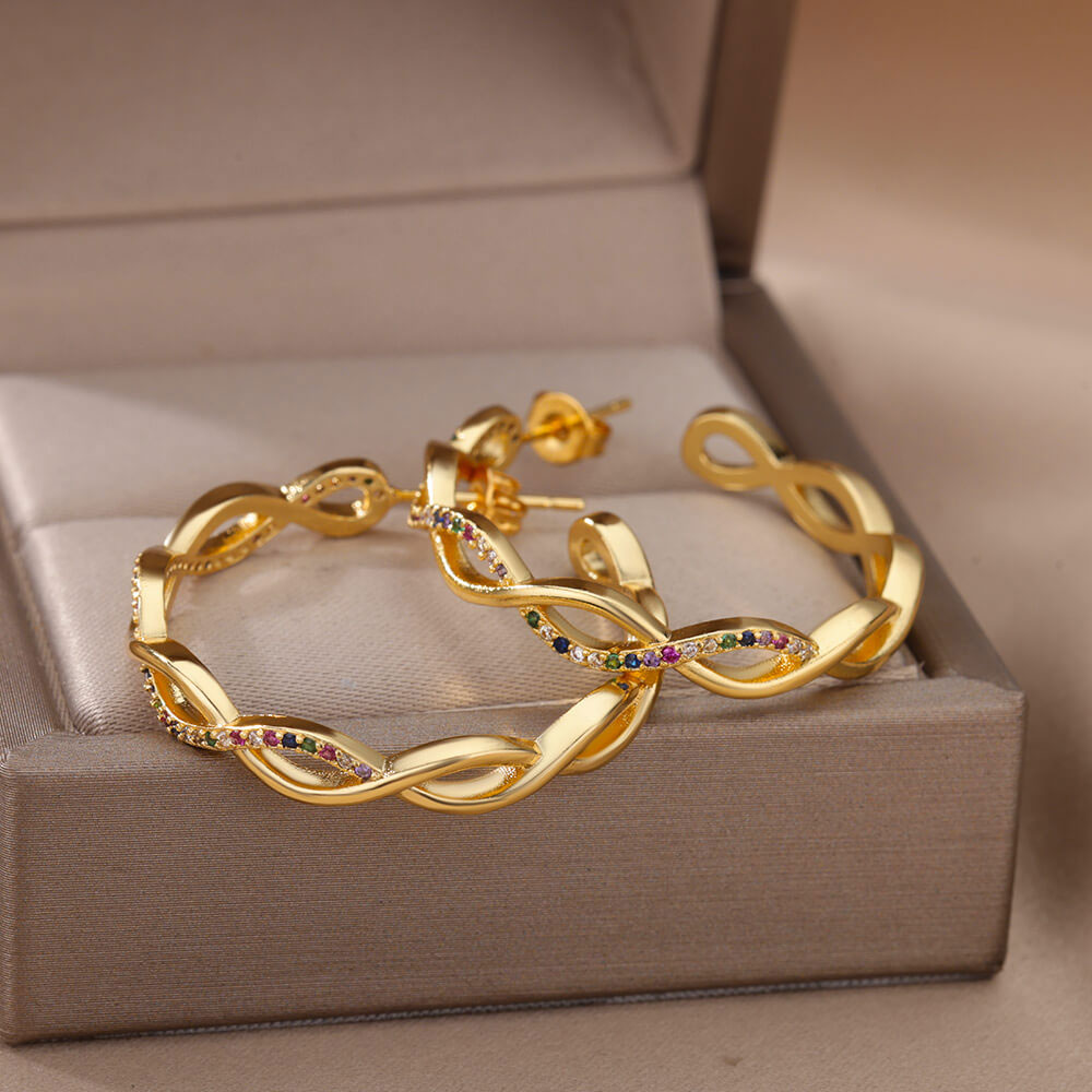 Isa wave earrings | 18K Gold