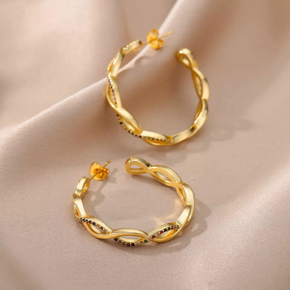 Isa wave earrings | 18K Gold