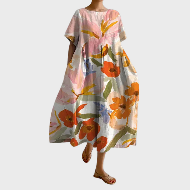 Elisa | Casual Long Dress with Floral Print