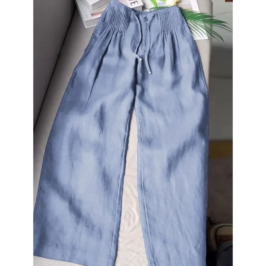 Joan - Wide Leg Trousers with Pleats