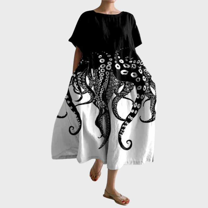 Elisa | Casual Long Dress with Floral Print