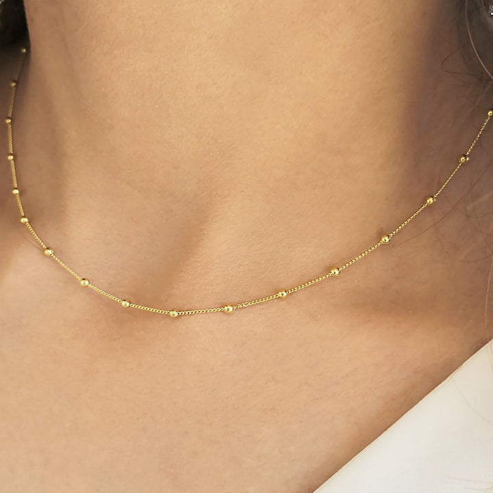Elsa Necklace | 18K Gold 2mm