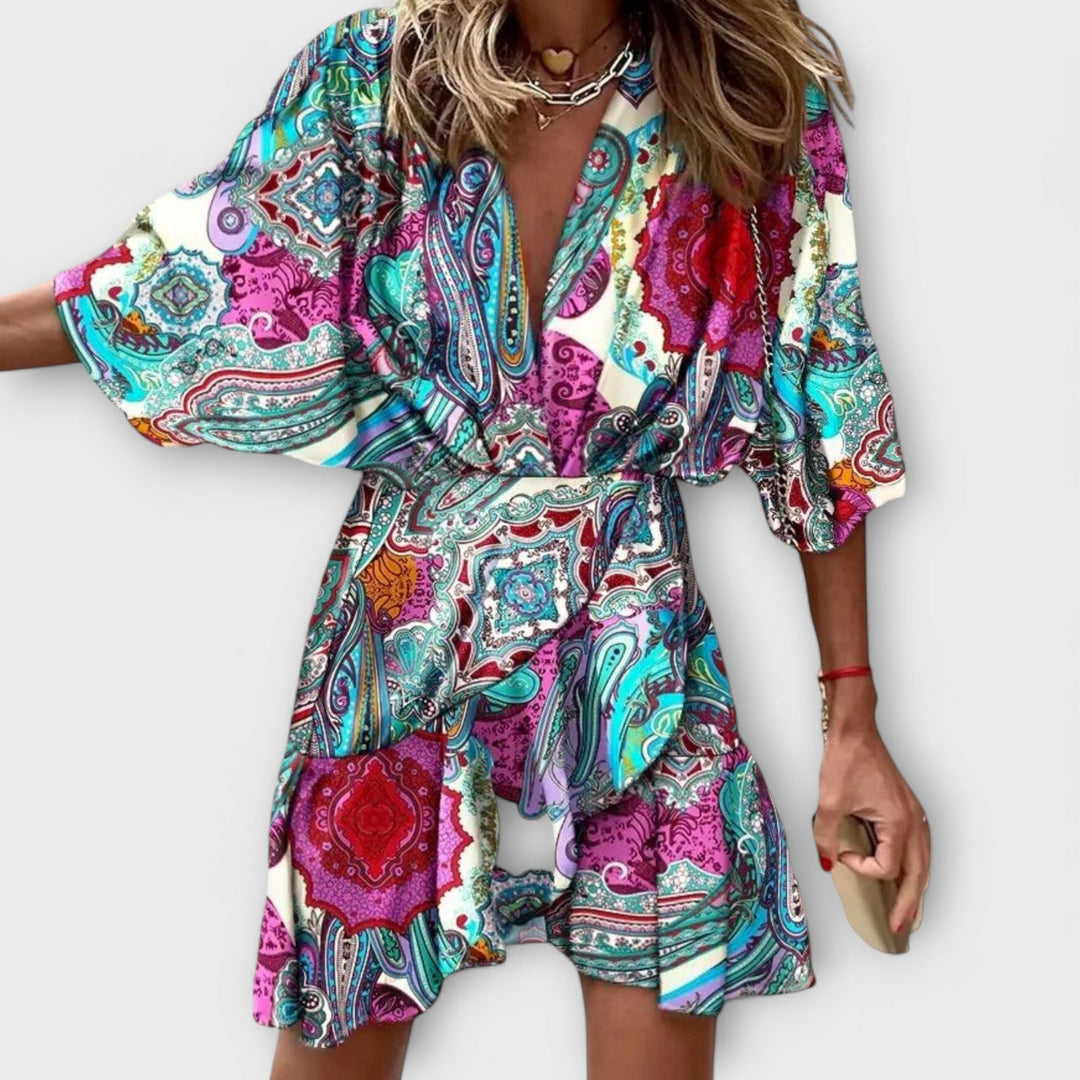 Georgie - Stylish Summer Dress with Batwing Sleeves