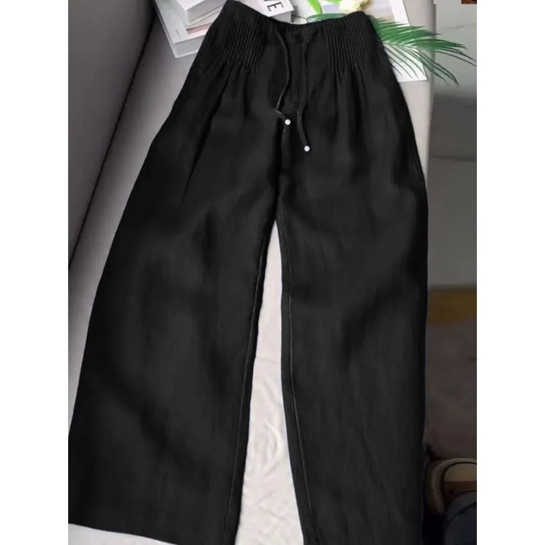 Joan - Wide Leg Trousers with Pleats