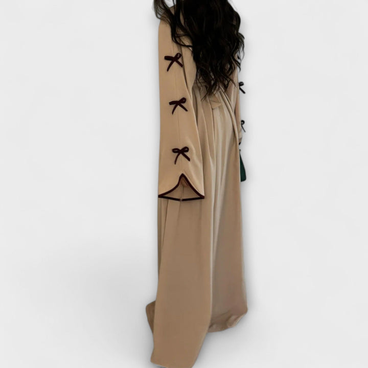 Jasmin - Stylish Cardigan and Dress Duo with Bow Decoration
