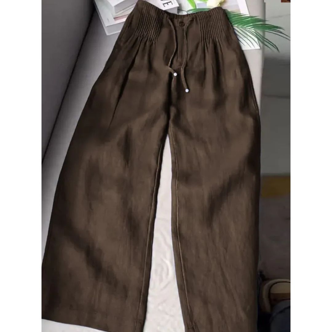 Joan - Wide Leg Trousers with Pleats