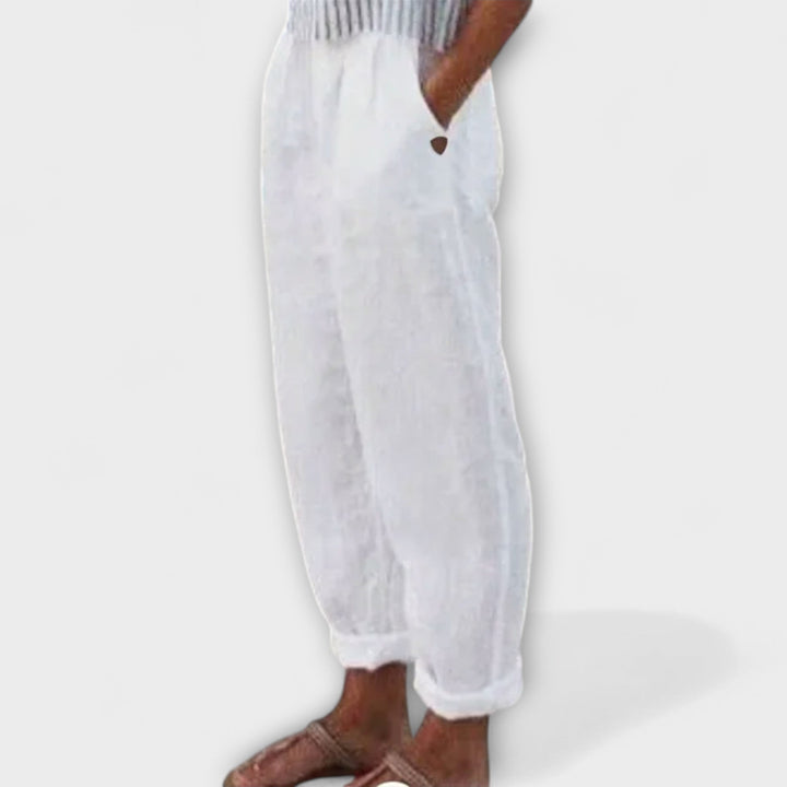 Clara - Pants with Soft Waistband and Side Pockets