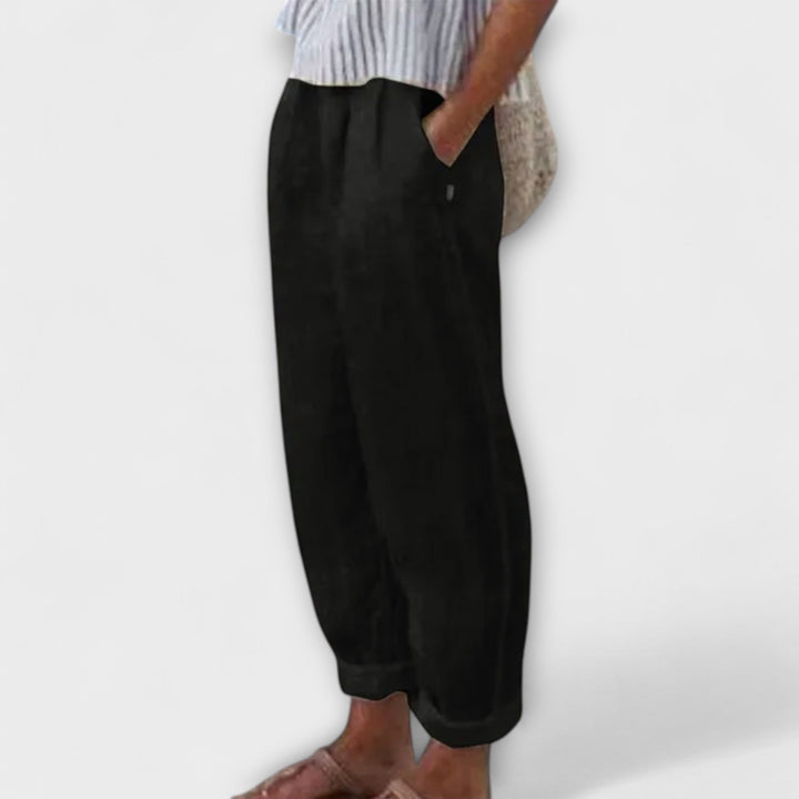 Clara - Pants with Soft Waistband and Side Pockets