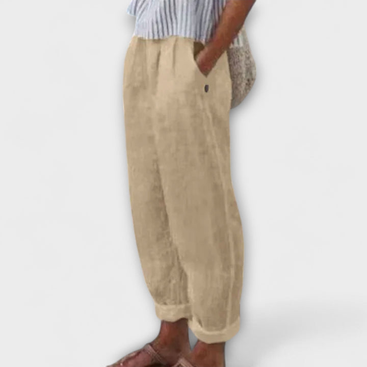 Clara - Pants with Soft Waistband and Side Pockets