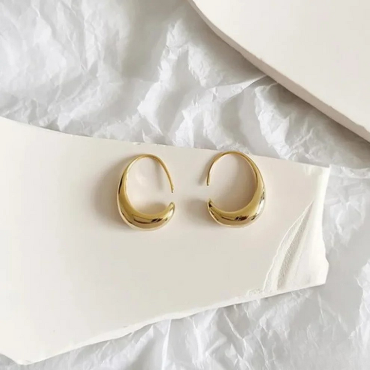 Elegant Earrings Made of Gold and Silver