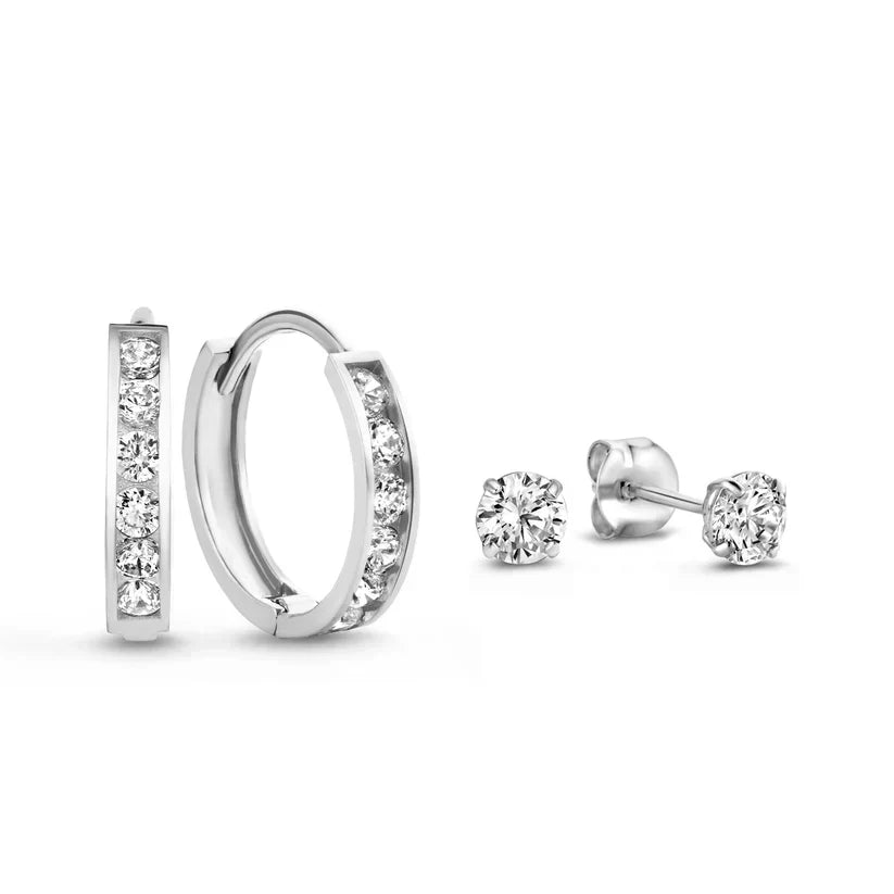 Dara Brillane Earrings Set | 14k Gold