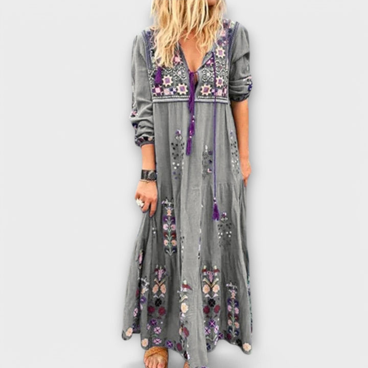 Vivi - Casual Boho Linen Maxi Dress