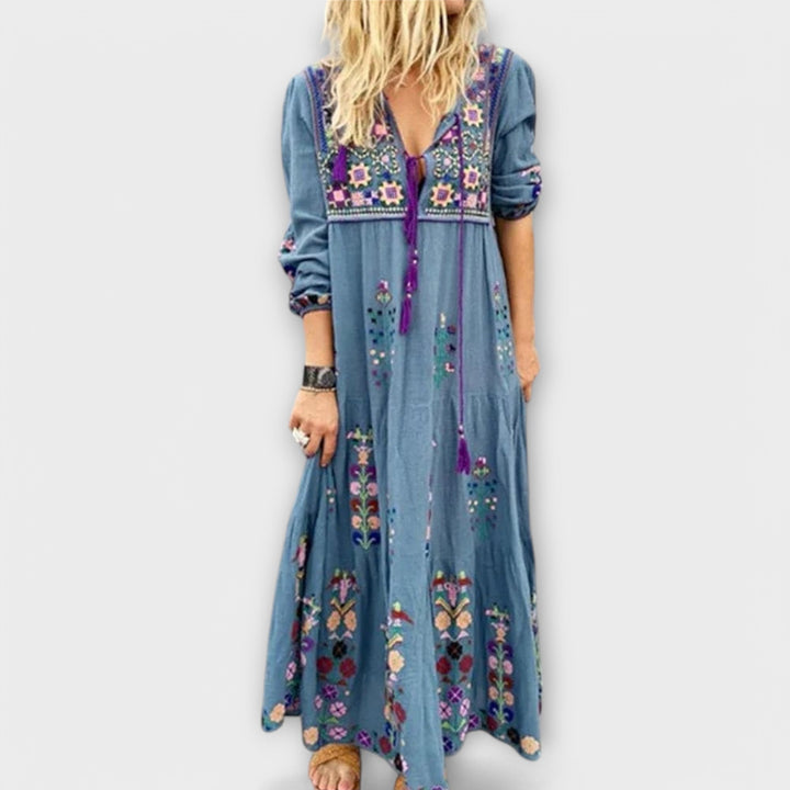 Vivi - Casual Boho Linen Maxi Dress