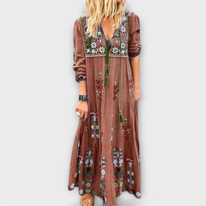 Vivi - Casual Boho Linen Maxi Dress
