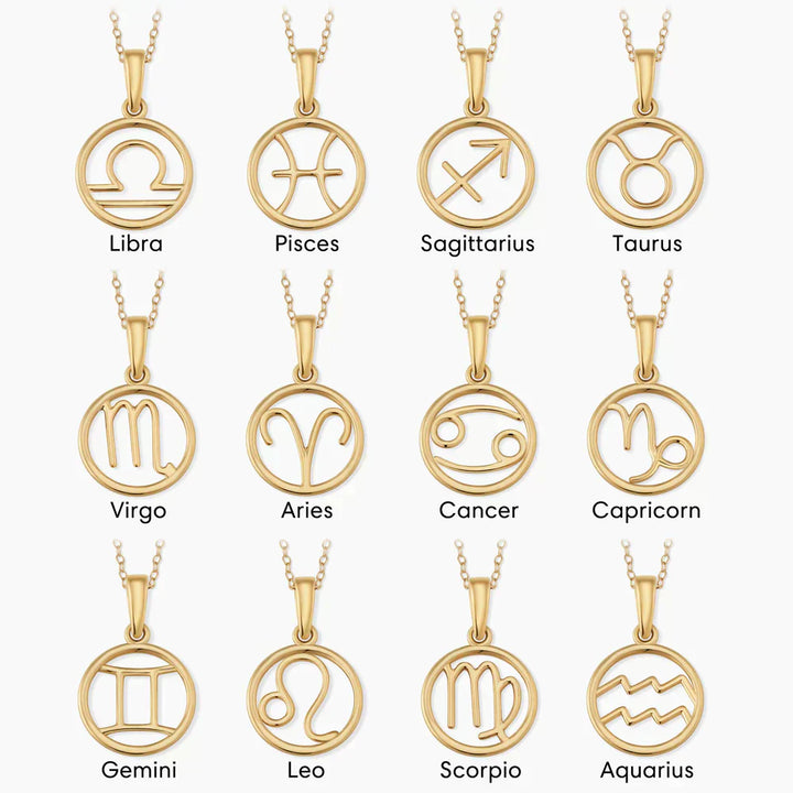 18K Gold Zodiac Necklace