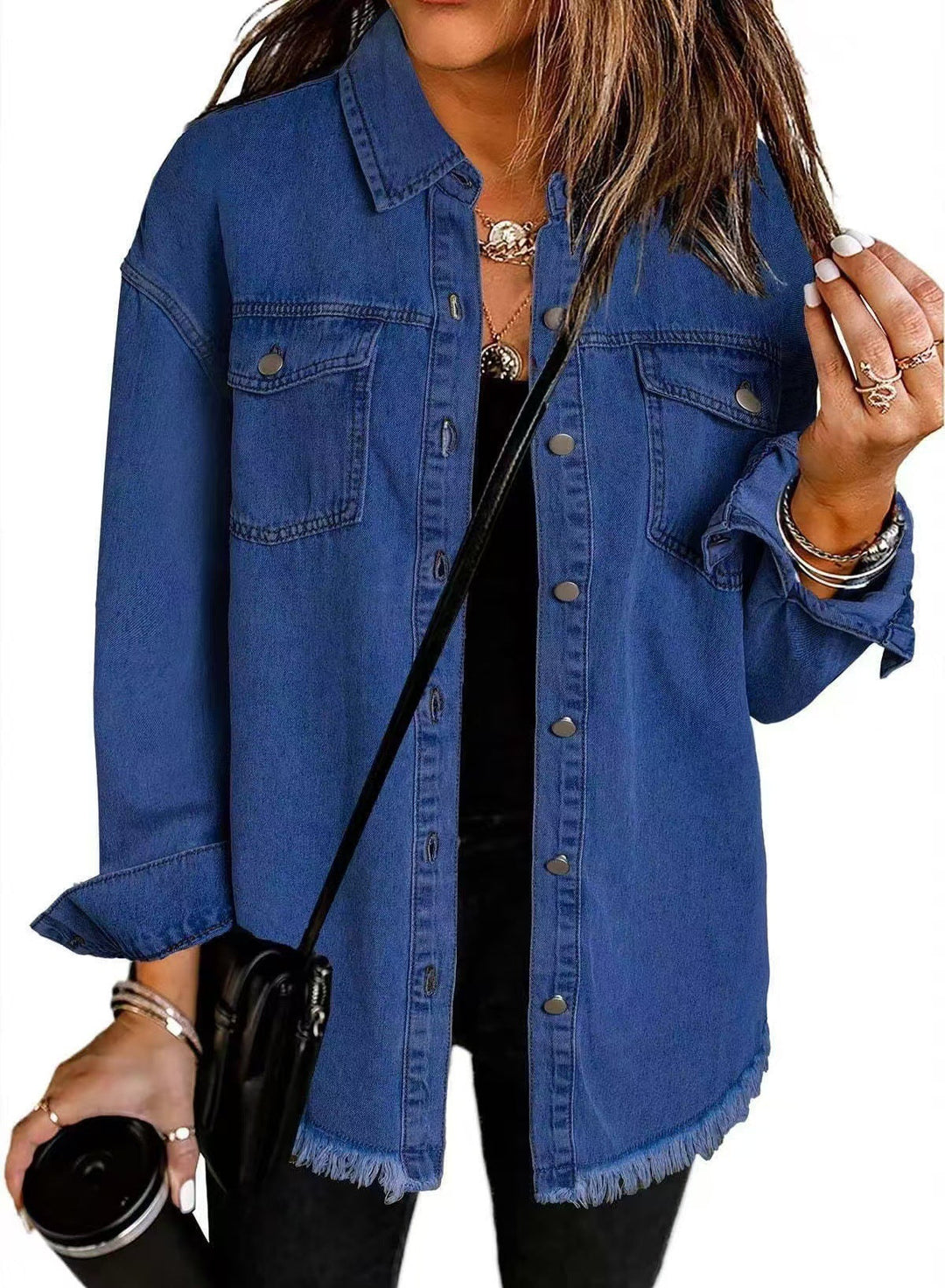 Jolien I Long-Sleeve Denim Jacket with Pockets