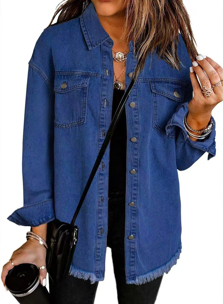 Jolien I Long-Sleeve Denim Jacket with Pockets