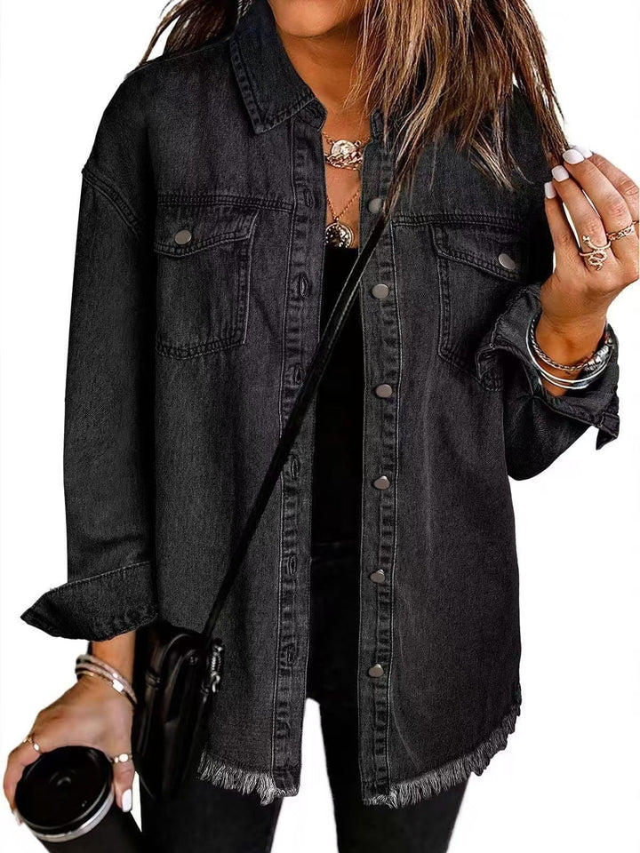 Jolien I Long-Sleeve Denim Jacket with Pockets