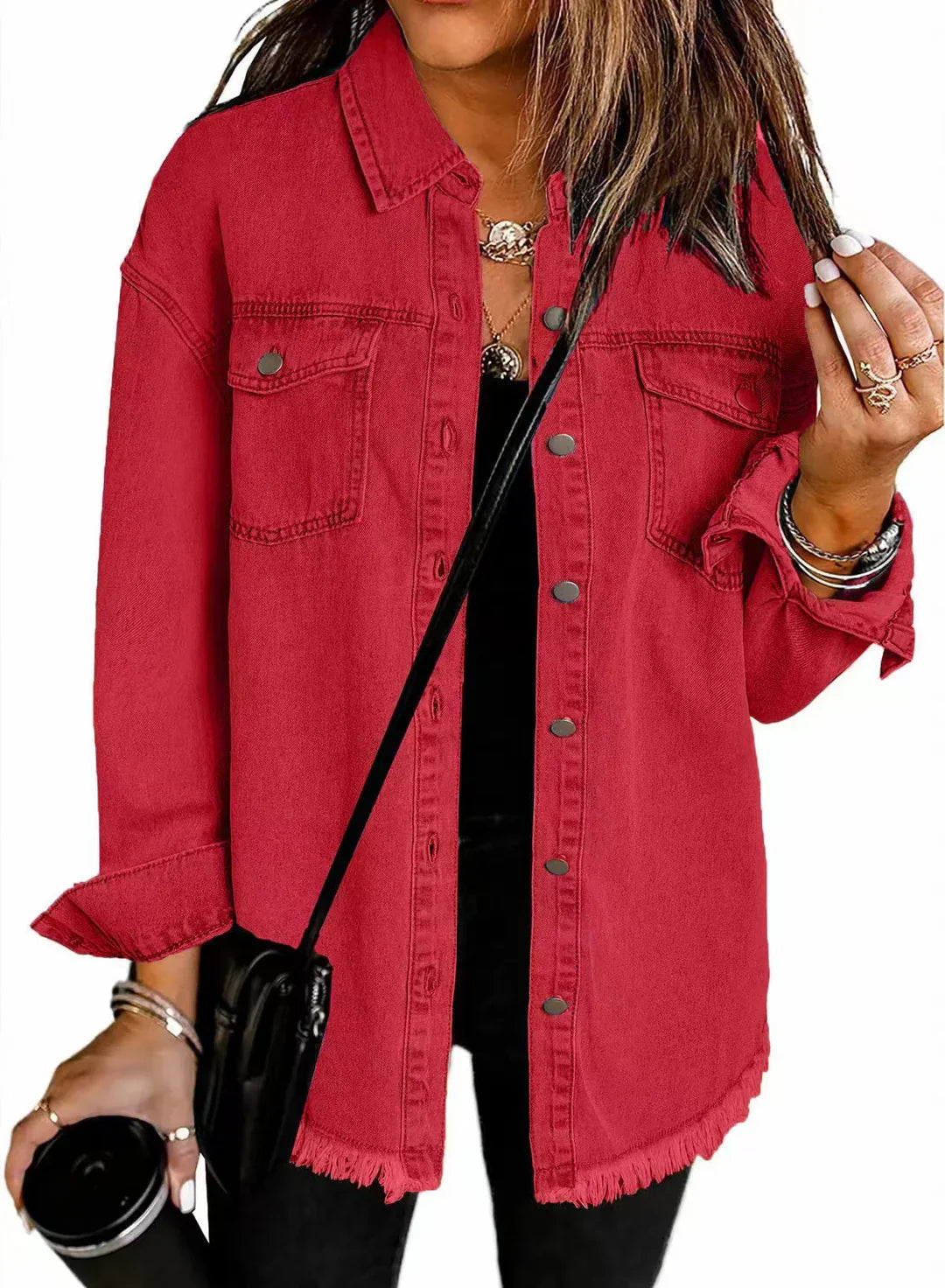 Jolien I Long-Sleeve Denim Jacket with Pockets