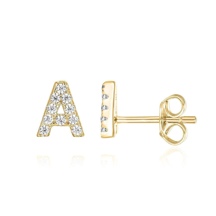 Letter Earrings | 18k Gold