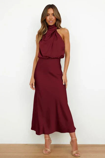 Benthe™ | Midi Dress with Off-Shoulder Design