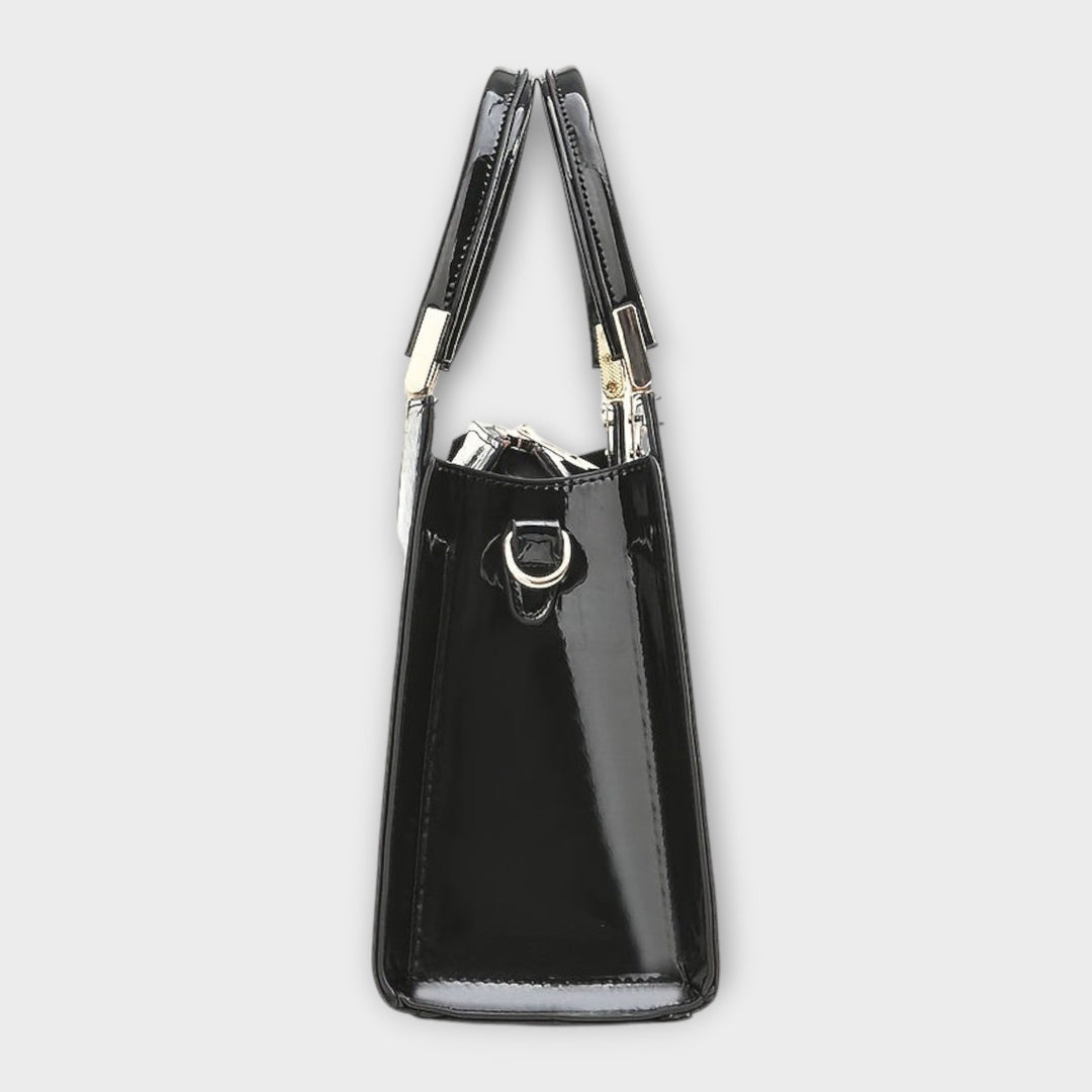 Léora. - Glossy Crocodile Pattern Handbag