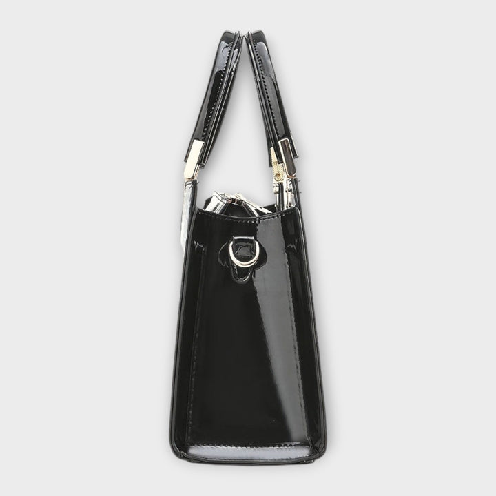 Léora. - Glossy Crocodile Pattern Handbag