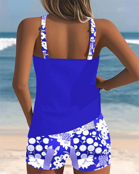 Yra | Sporty Swimsuit with Boxer | Last Day 80% Off!