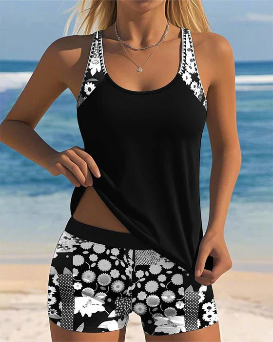 Yra | Sporty Swimsuit with Boxer | Last Day 80% Off!