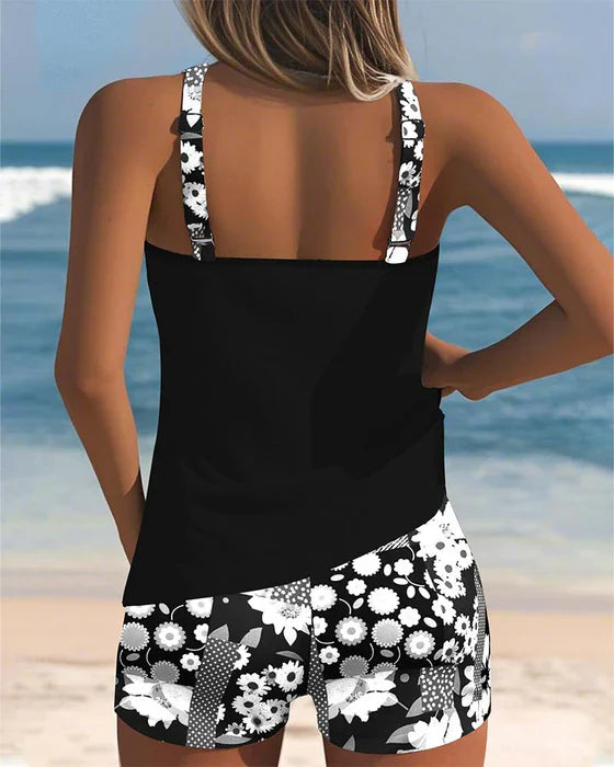 Yra | Sporty Swimsuit with Boxer | Last Day 80% Off!