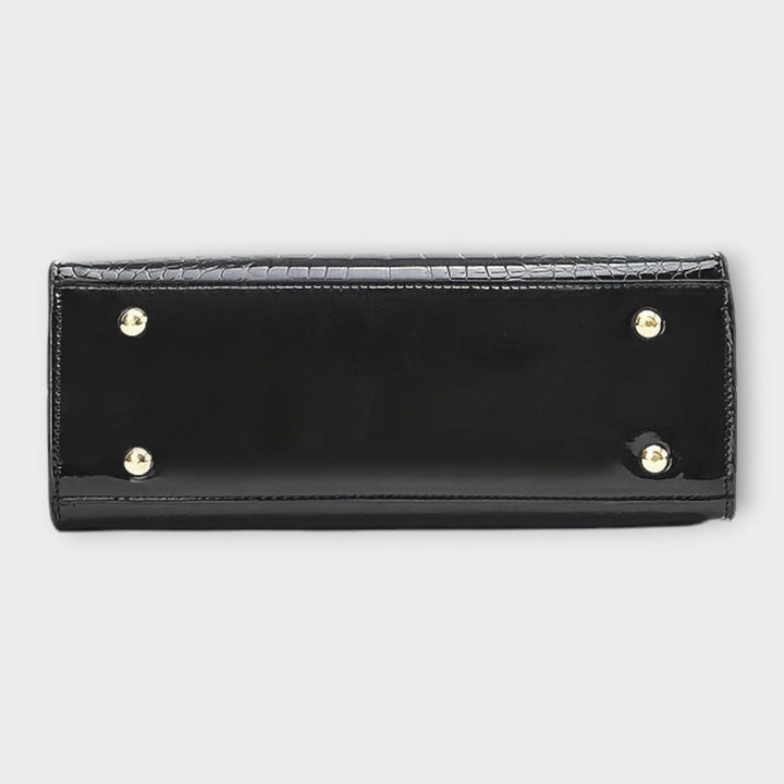 Léora. - Glossy Crocodile Pattern Handbag