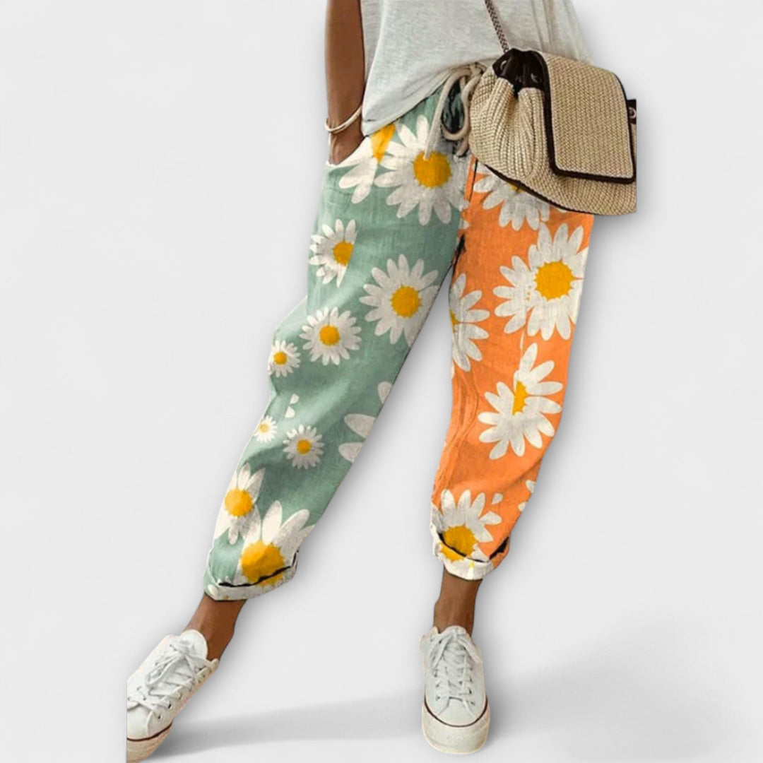 Airish - Distinctive Printed Casual Button Pants
