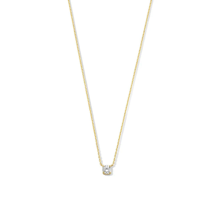 Cléa Moissanite Stone Necklace | 14k Gold
