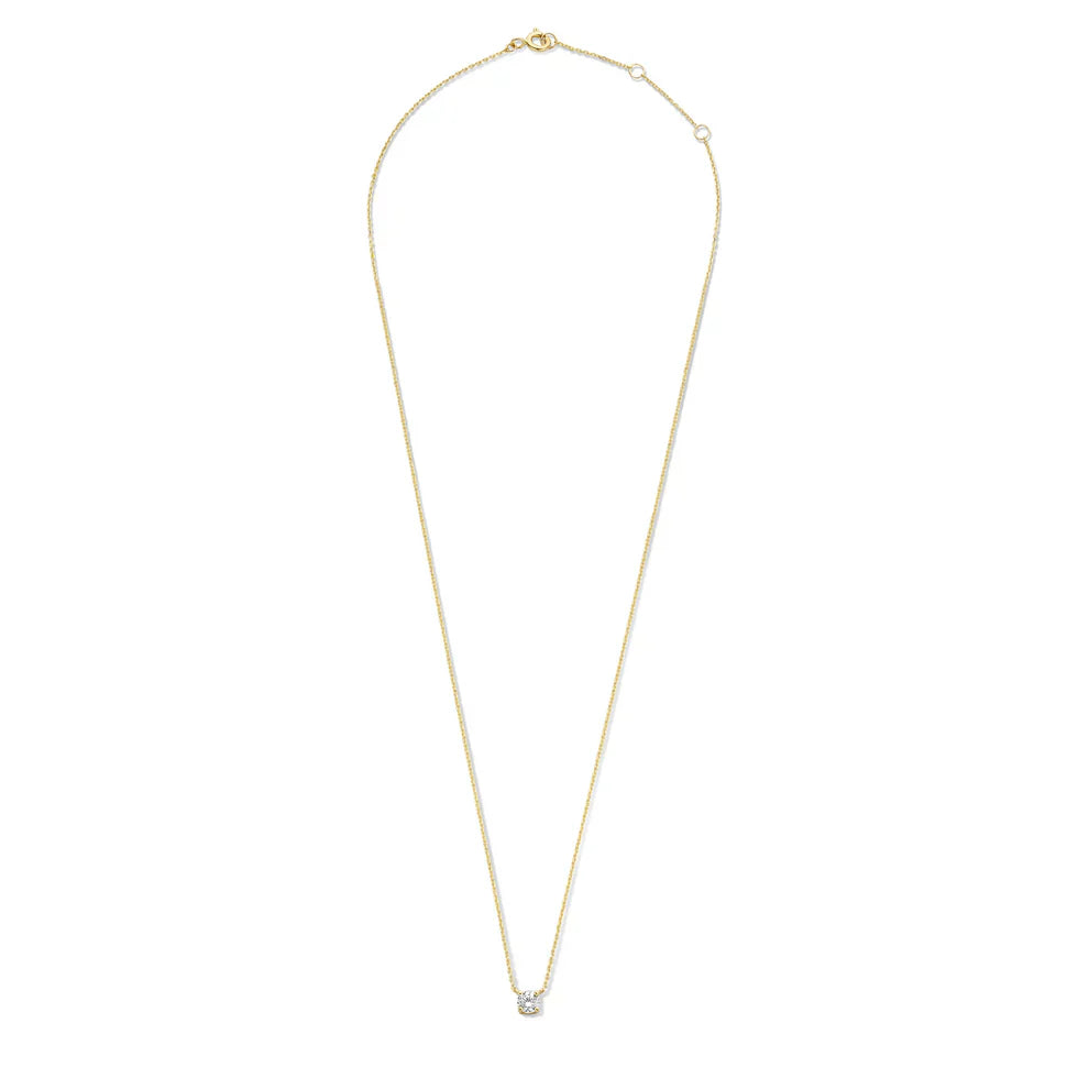 Cléa Moissanite Stone Necklace | 14k Gold