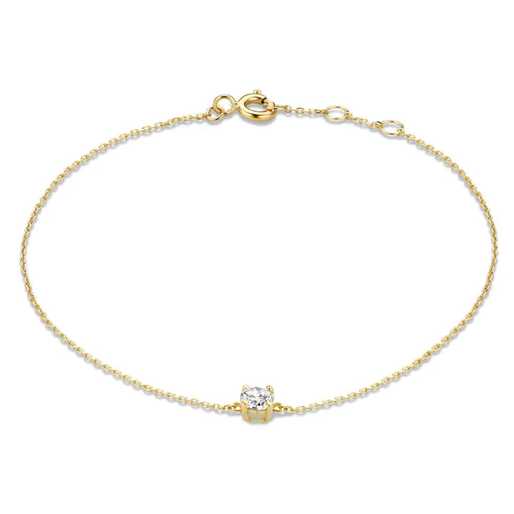 Cléa 14k Gold Bracelet with Moissanite Stones