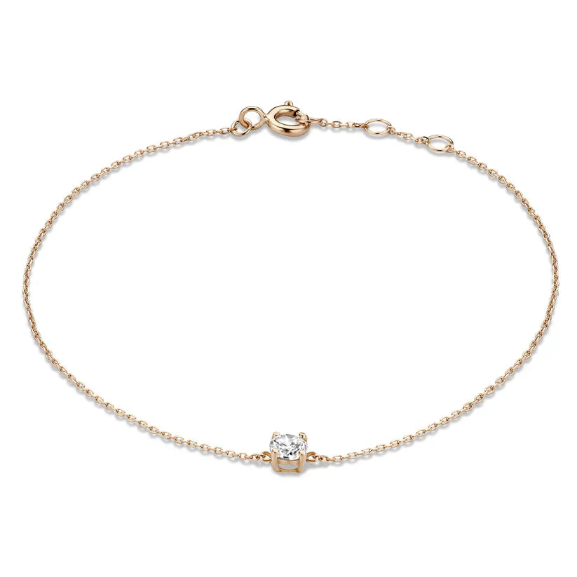 Cléa 14k Gold Bracelet with Moissanite Stones