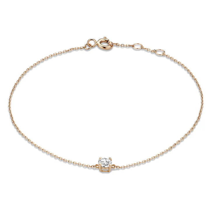 Cléa 14k Gold Bracelet with Moissanite Stones