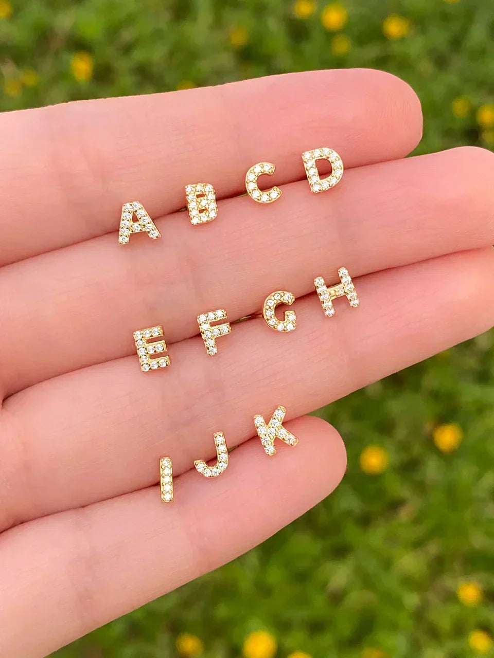 Letter Earrings | 18k Gold