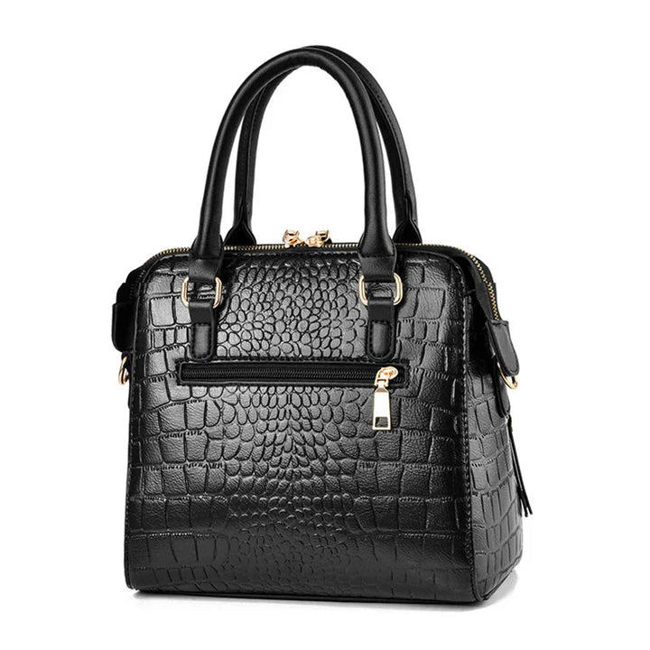 Agata™ | Crocodile-Embossed Leather Handbag
