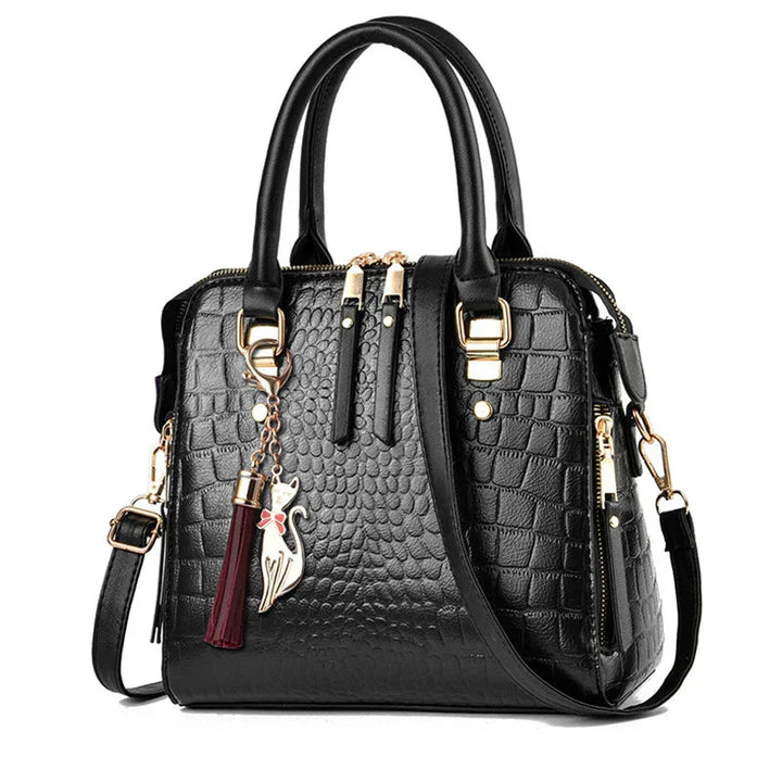 Agata™ | Crocodile-Embossed Leather Handbag