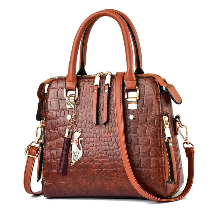 Agata™ | Crocodile-Embossed Leather Handbag