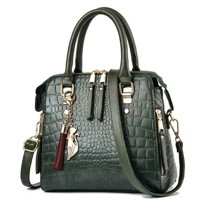 Agata™ | Crocodile-Embossed Leather Handbag