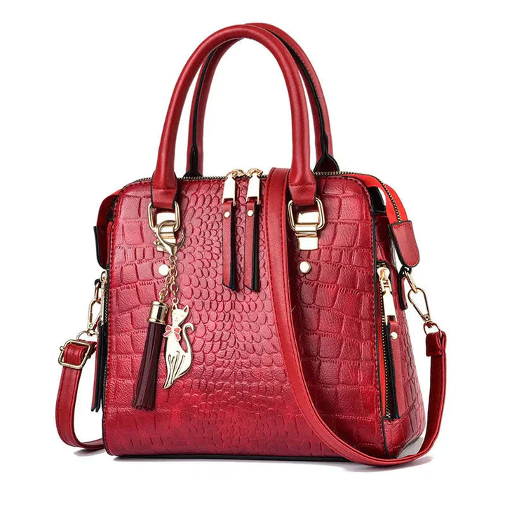 Agata™ | Crocodile-Embossed Leather Handbag