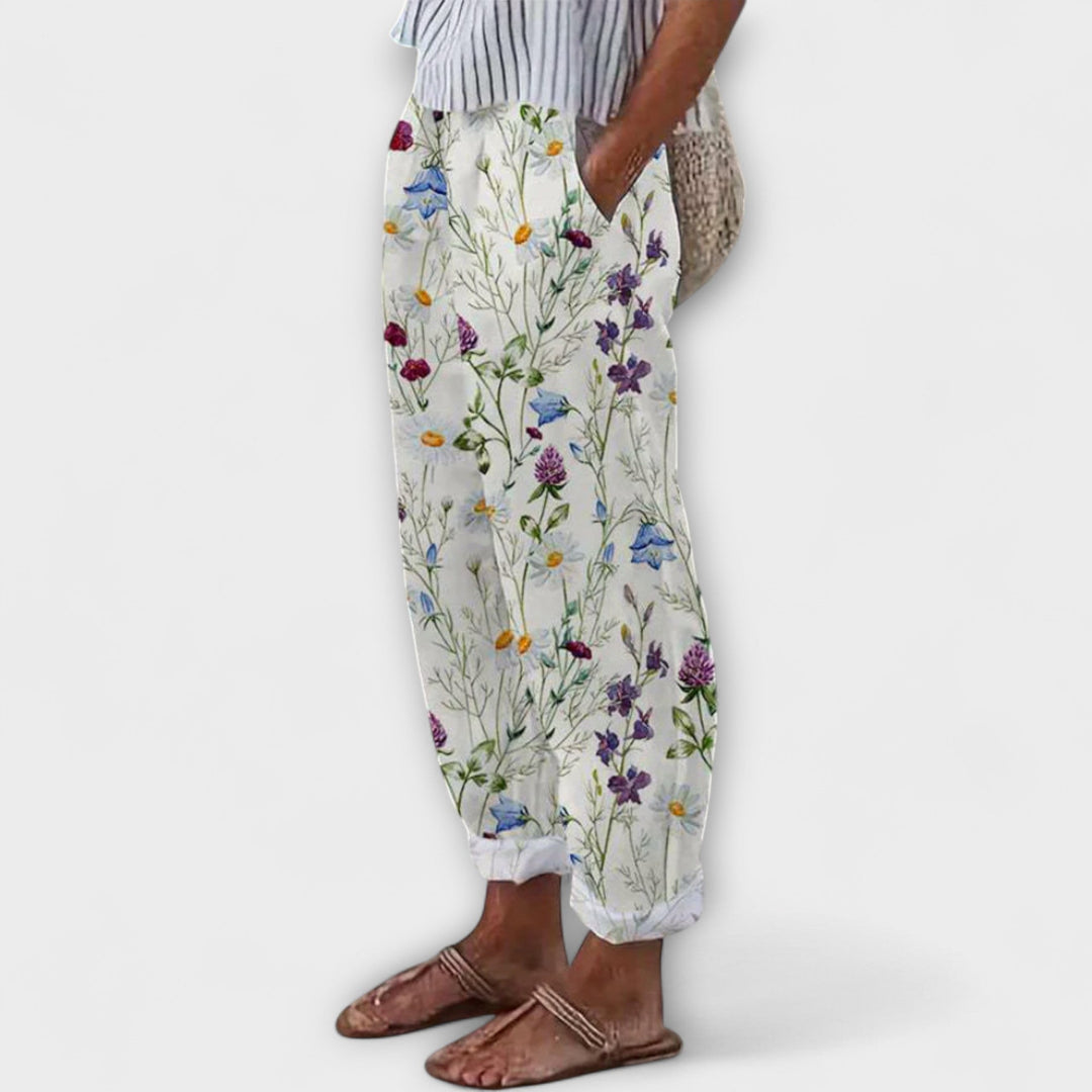 Airish - Distinctive Printed Casual Button Pants