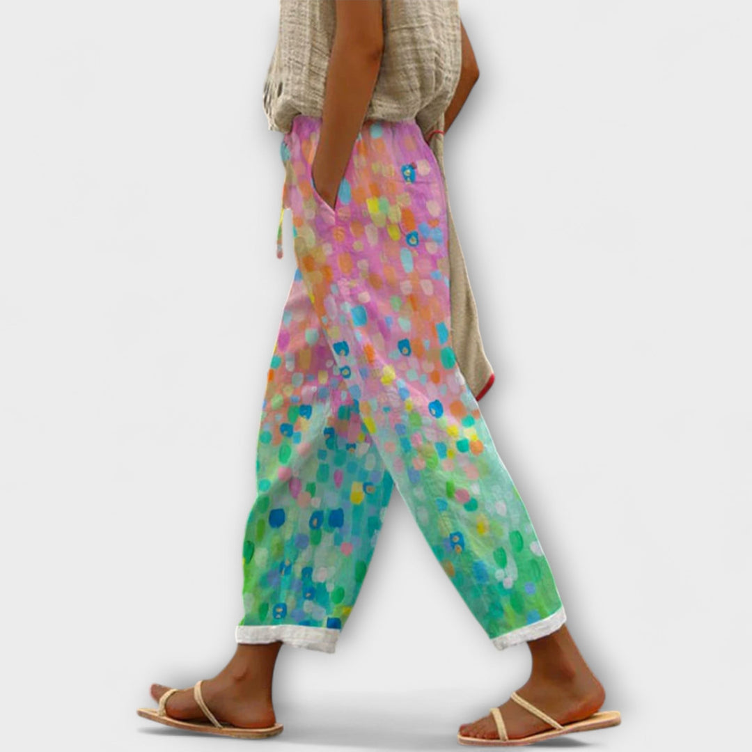 Airish - Distinctive Printed Casual Button Pants