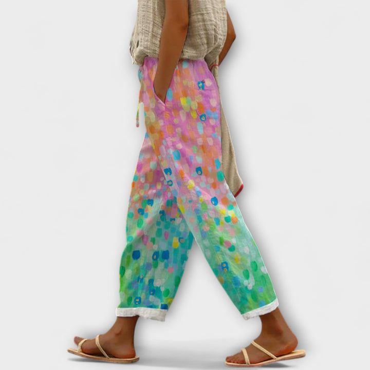 Airish - Distinctive Printed Casual Button Pants