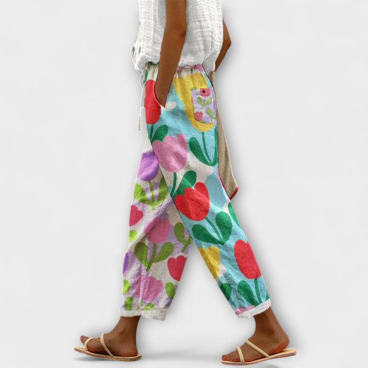 Airish - Distinctive Printed Casual Button Pants